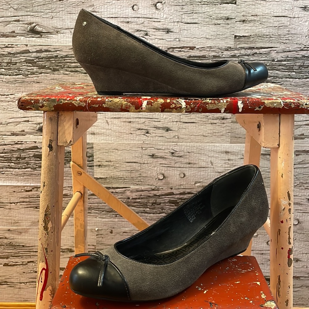 2/$25 Rockport Adiprene by Adidas Grey and Black Wedge Shoes